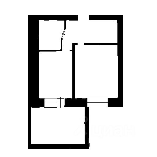 Планировка этой квартиры по данным Циан