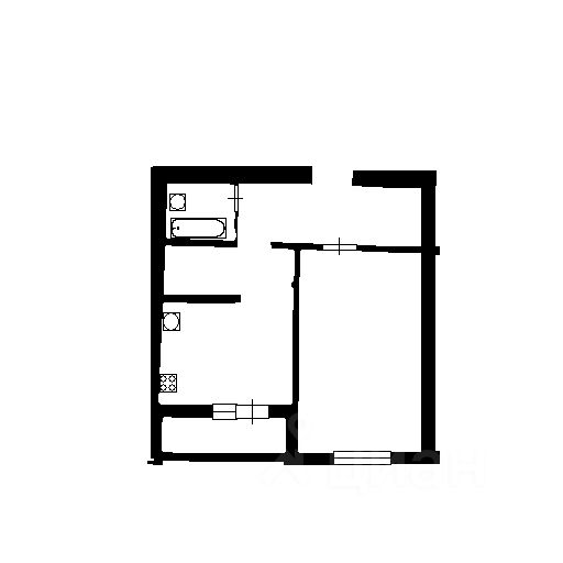 Планировка этой квартиры по данным Циан