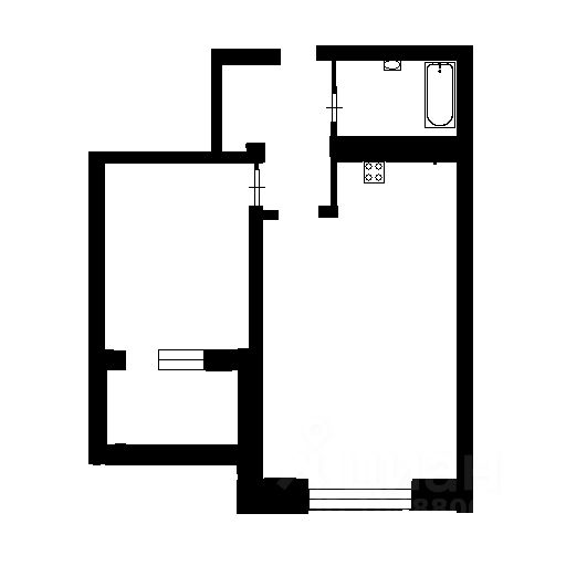 Планировка этой квартиры по данным Циан