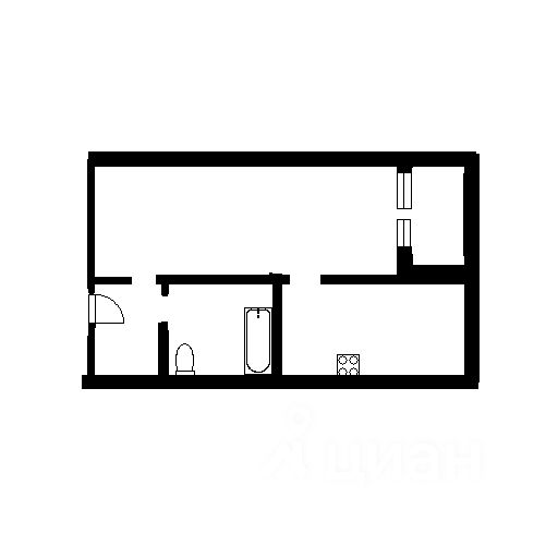 Планировка этой квартиры по данным Циан
