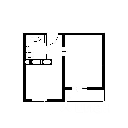 Планировка этой квартиры по данным Циан
