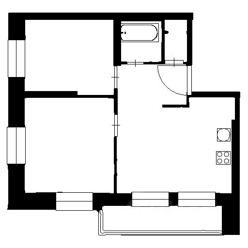 Планировка этой квартиры по данным Циан
