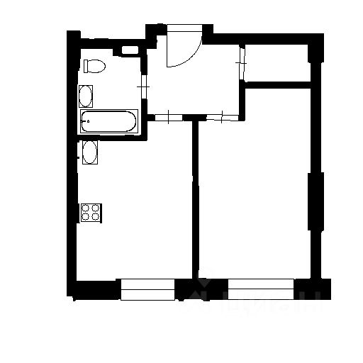 Планировка этой квартиры по данным Циан