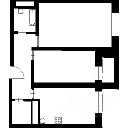 Планировка этой квартиры по данным Циан