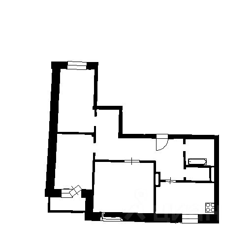 Планировка этой квартиры по данным Циан