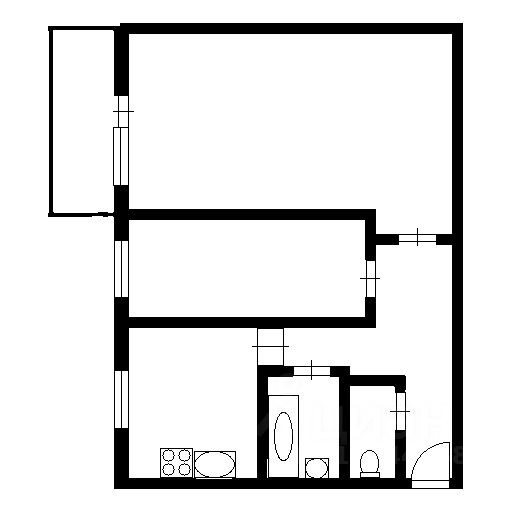 Планировка этой квартиры по данным Циан