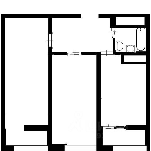 Планировка этой квартиры по данным Циан
