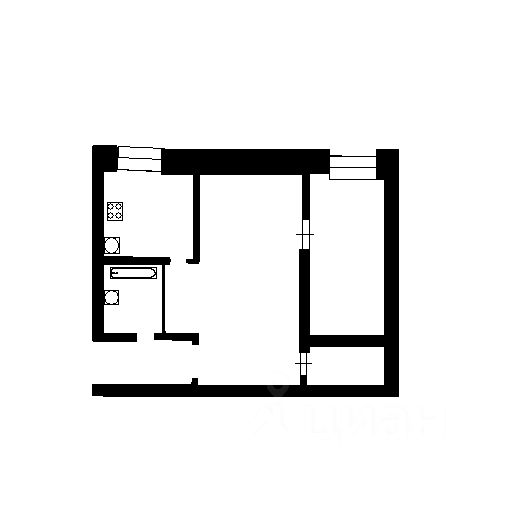 Планировка этой квартиры по данным Циан