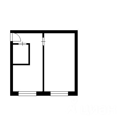 Планировка этой квартиры по данным Циан
