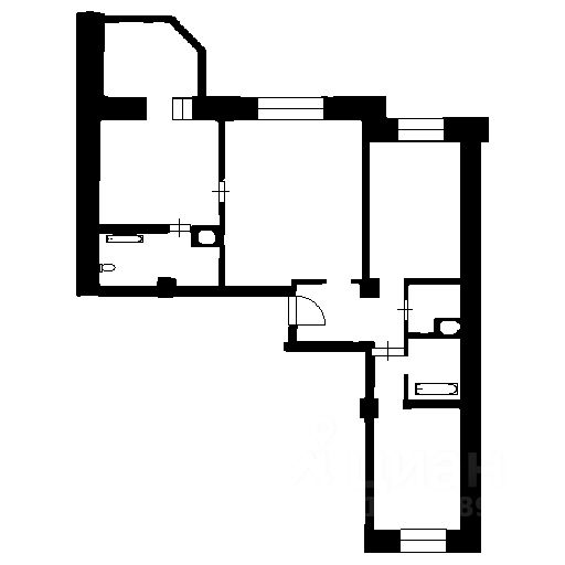 Планировка этой квартиры по данным Циан