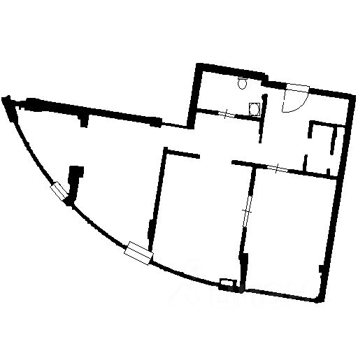 Планировка этой квартиры по данным Циан