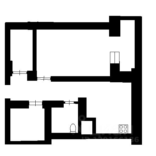 Планировка этой квартиры по данным Циан