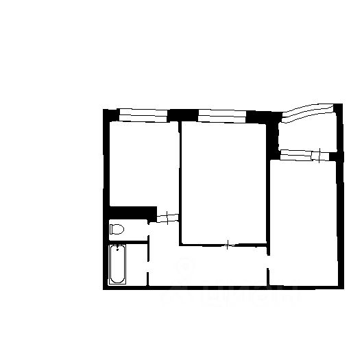 Планировка этой квартиры по данным Циан