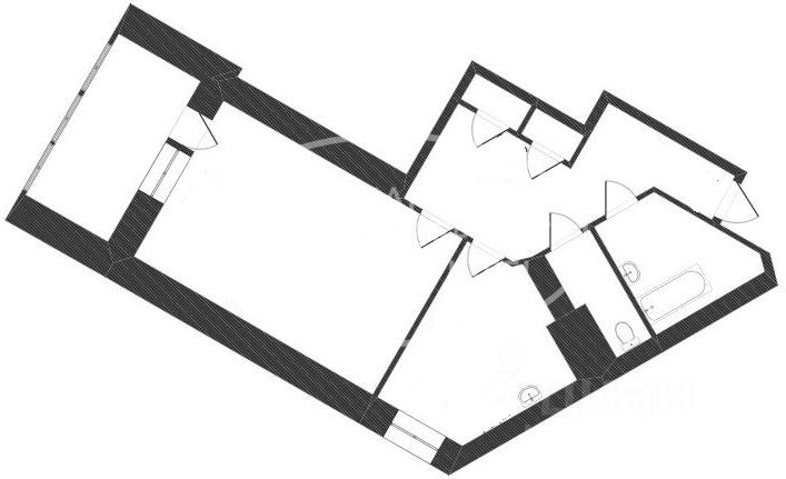 Планировка этой квартиры по данным Циан