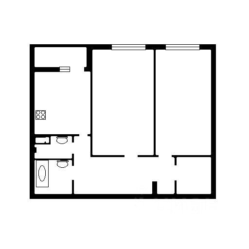 Планировка этой квартиры по данным Циан