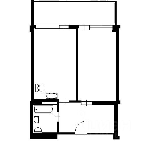 Планировка этой квартиры по данным Циан