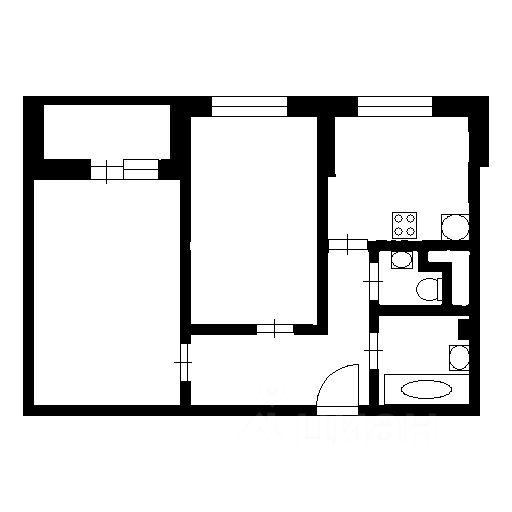 Планировка этой квартиры по данным Циан