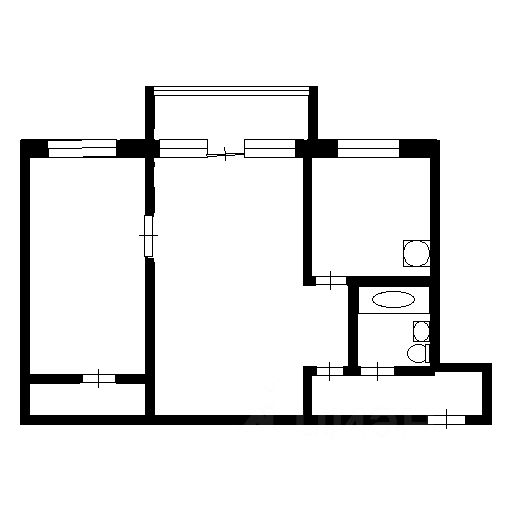 Планировка этой квартиры по данным Циан