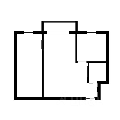 Планировка этой квартиры по данным Циан