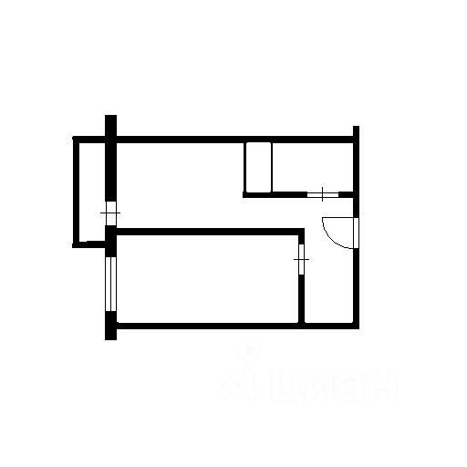 Планировка этой квартиры по данным Циан
