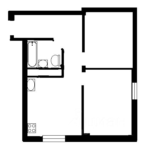 Планировка этой квартиры по данным Циан