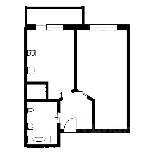 Планировка этой квартиры по данным Циан