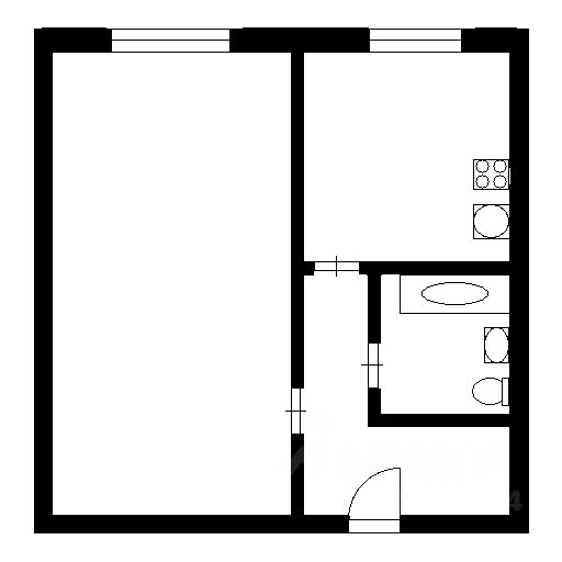 Планировка этой квартиры по данным Циан