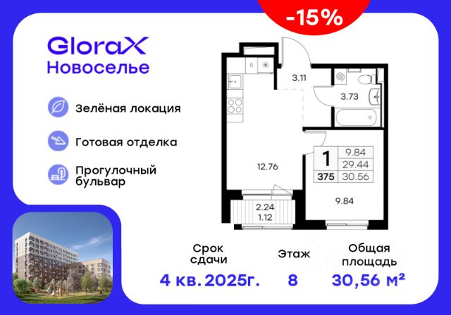 ЖК «GloraX Новоселье»