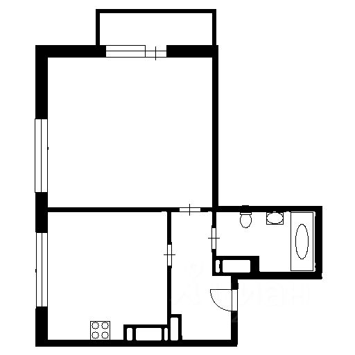 Планировка этой квартиры по данным Циан