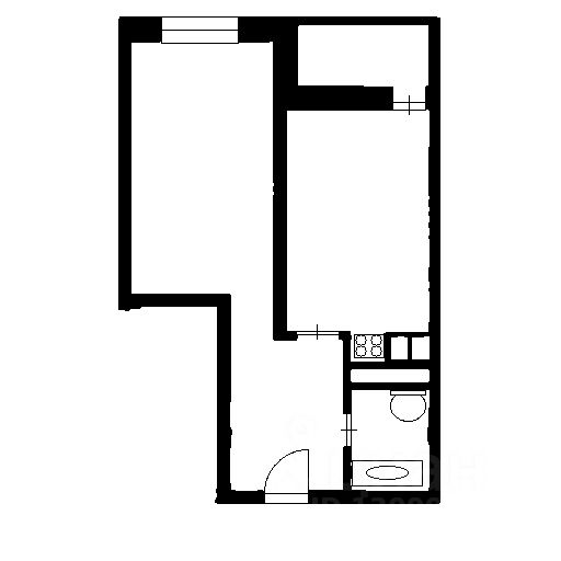 Планировка этой квартиры по данным Циан