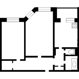 2-комн.кв., 56 м², этаж 4 2-комн.кв., 56 м², этаж 4