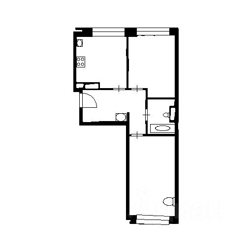 Планировка этой квартиры по данным Циан