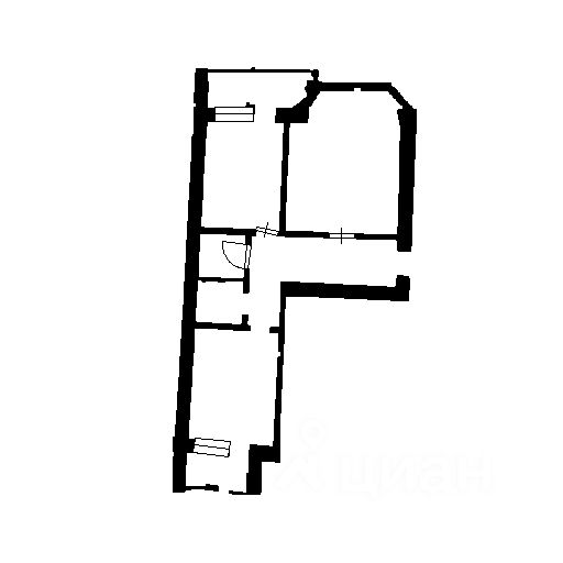 Планировка этой квартиры по данным Циан