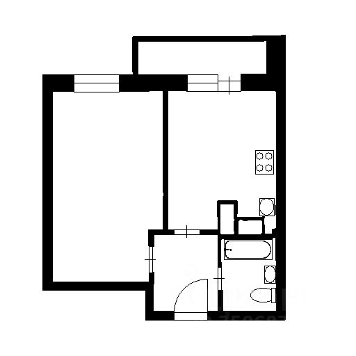 Планировка этой квартиры по данным Циан