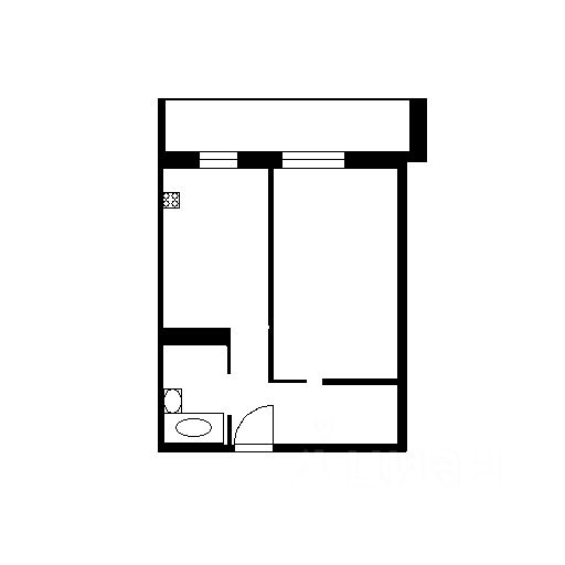 Планировка этой квартиры по данным Циан