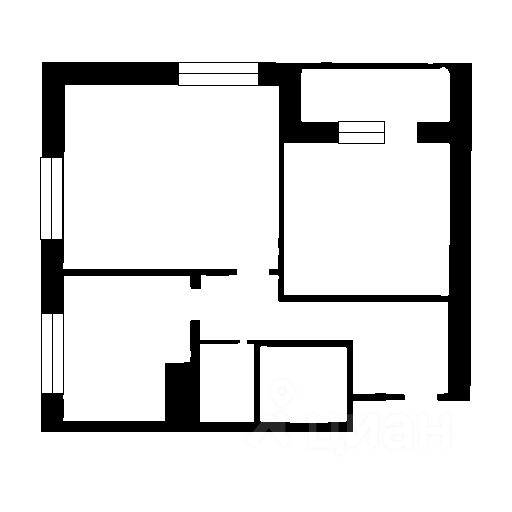 Планировка этой квартиры по данным Циан