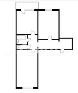 2-комн.кв., 51 м², этаж 12