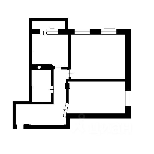 Планировка этой квартиры по данным Циан