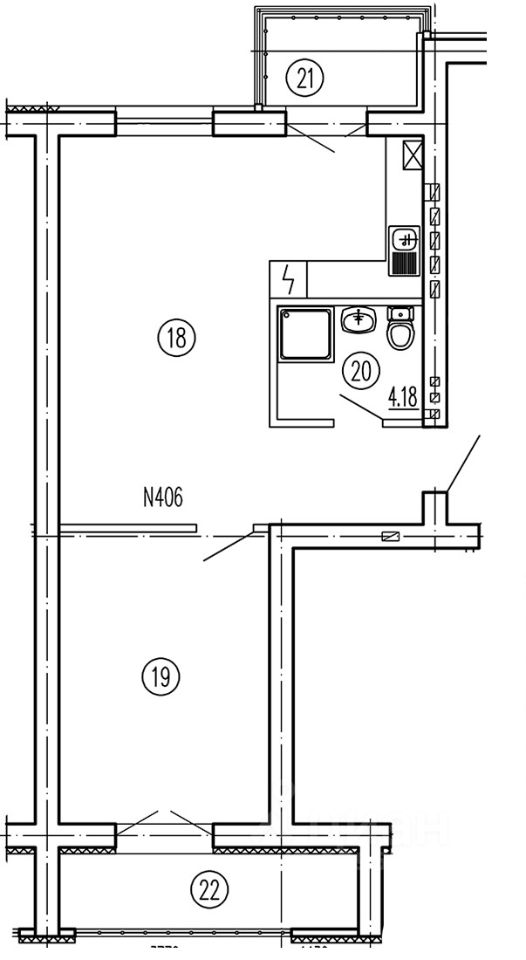 2-комн. апарт., 60,2 м², 4/4 этаж