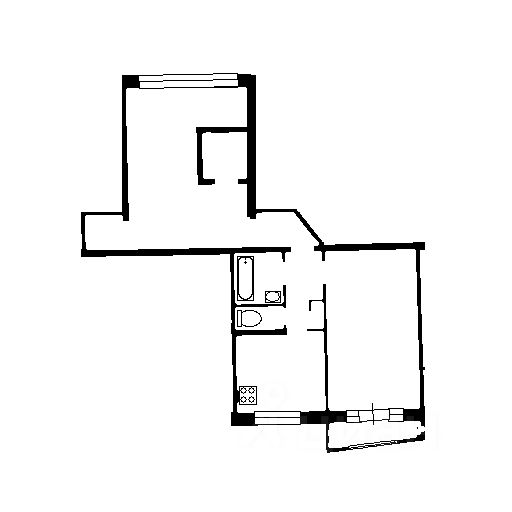 Планировка этой квартиры по данным Циан