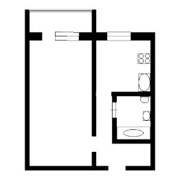 1-комн.кв., 32 м², этаж 2