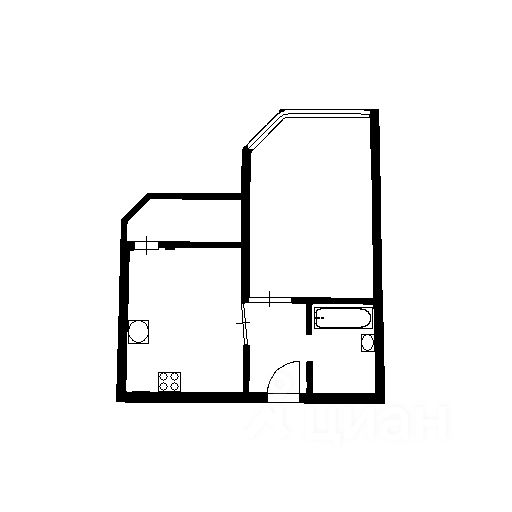 Планировка этой квартиры по данным Циан