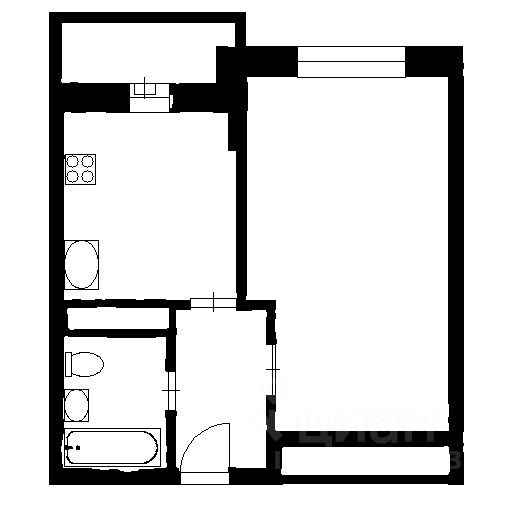 Планировка этой квартиры по данным Циан