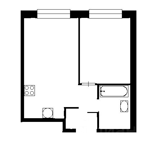 Планировка этой квартиры по данным Циан