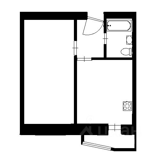 Планировка этой квартиры по данным Циан