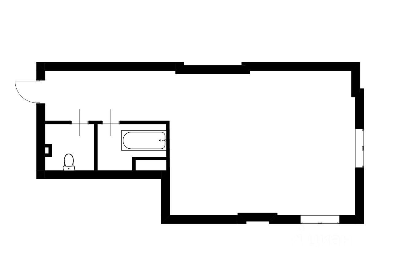Планировка этой квартиры по данным Циан