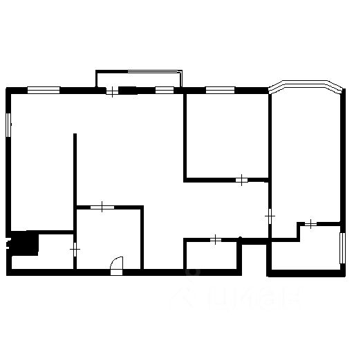Планировка этой квартиры по данным Циан