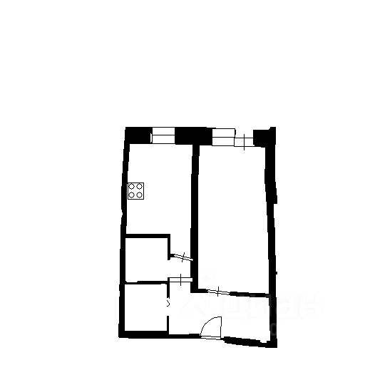 Планировка этой квартиры по данным Циан