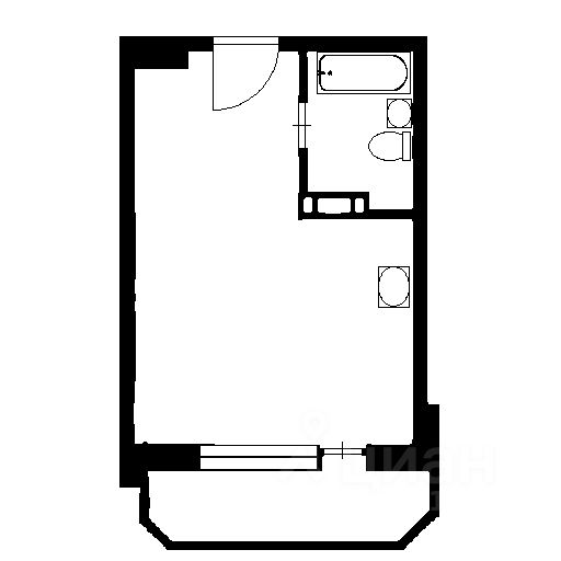Планировка этой квартиры по данным Циан