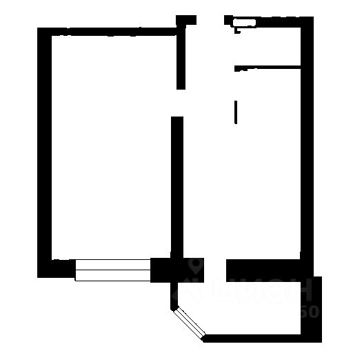 Планировка этой квартиры по данным Циан